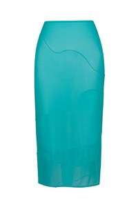 Tulle Lettuce Edge Midi Skirt front mobile