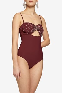 Embellished Twist Top Swimsuit front mobile