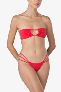 String Bandeau Cutout Bikini & 3 String Brazilian Bottom front mobile