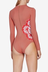 Collage Long Sleeve Swimsuit front mobile