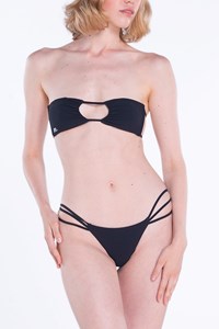 String Bandeau Cutout Bikini & 3 String Brazilian Brief front mobile