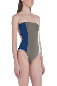 Colorblock Strapless One Piece front mobile